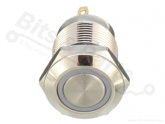 Push button contact 12mm metal round red